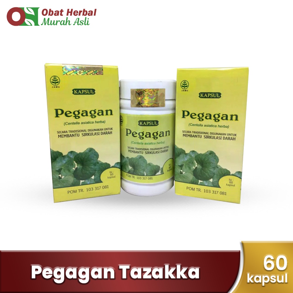 Kapsul Pegagan Tazakka - 60 caps  Solusi Untuk Darah Tinggi, wasir ,menurunkan gejala stress, meningkatkkan stamina, melancarkan peredaran darah.