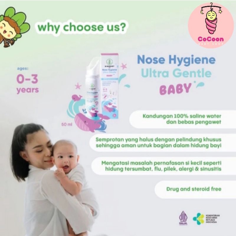 Semprotan Hidung Bayi Bigroot Nose Hygiene Ultra Gentle Baby 50 ml