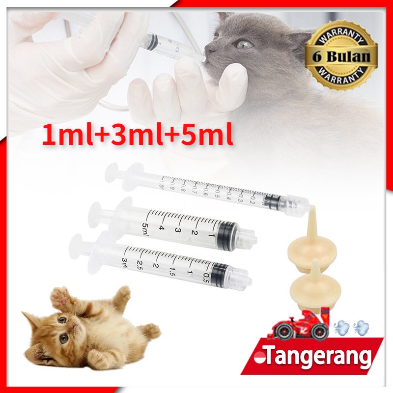 3pcs/set Popi Dot Miracle Nipple Pet Feeder Kucing Anjing Kelinci Bayi Hewan Feeder Susu Spuit