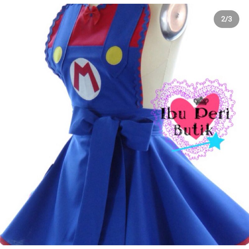Special Edition Apron Mario Bros &amp; Luigi Dewasa dan Anak