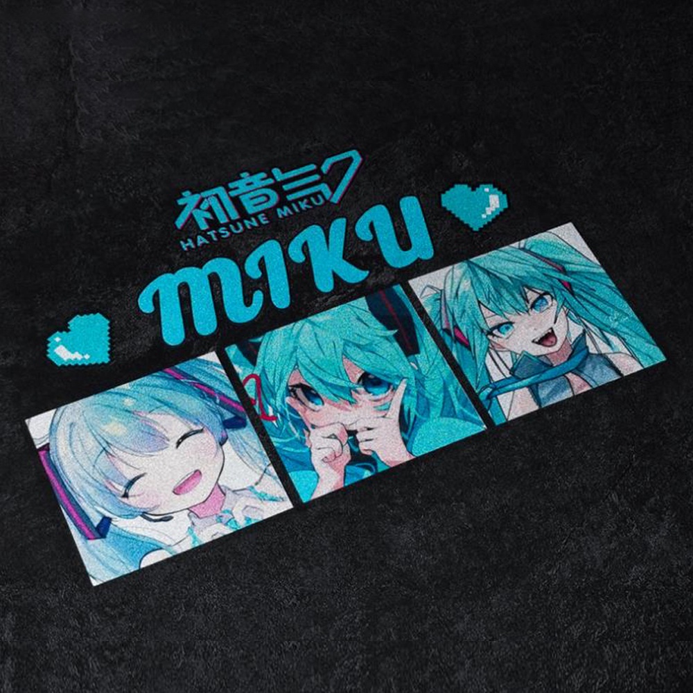 Hatsune Miku Dua Dimensi Stiker Kartun Kaca Depan Stiker Pintu Mobil Stiker Miku Untuk Honda