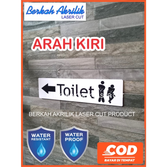 toilet papan nama toilet penunjuk toilet tulisan toilet bahan acrylic tahan air TYPE MODERN SIGN