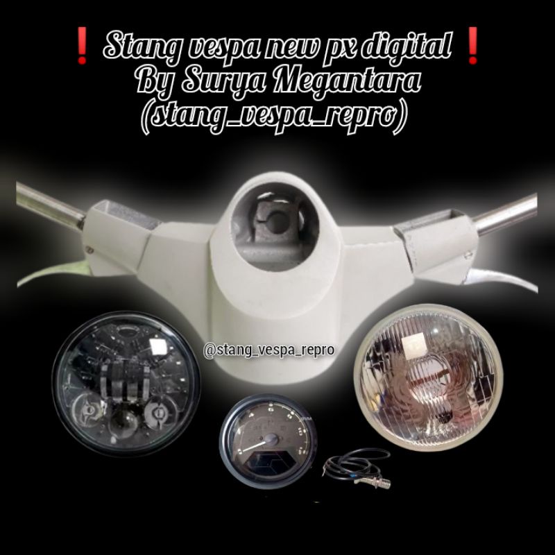 STANG KEPALA VESPA NEW PX SPEEDO DIGITAL