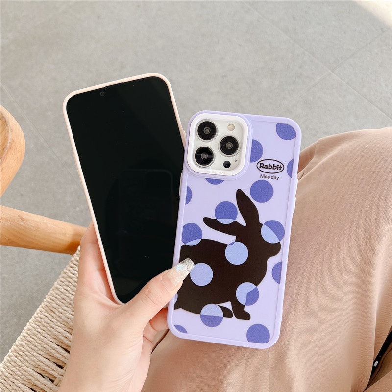 Soft Case Silikon Motif Kelinci Untuk IPhone 14 13 12 11 Pro Max X XR