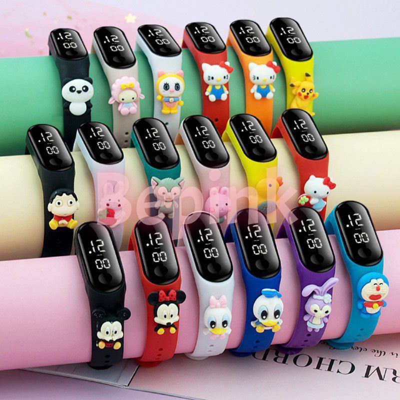 JAM TANGAN ANAK DIGITAL LED KARRTUN / CAARTOON (BEPINK OFFICIAL)