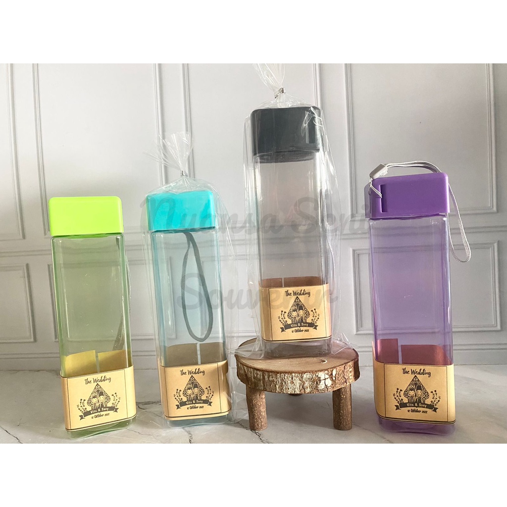 Souvenir Botol Minum Plastik Botol My Bottle Kotak 400ml Botol Infuser Water Plastik BPA Free Botol 