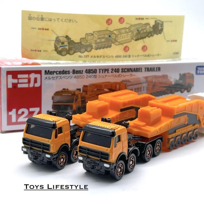 Mobil Tomica Diecast 127 Mercedes Benz 4850 Type 240 Schnabel Trailer By Eastern