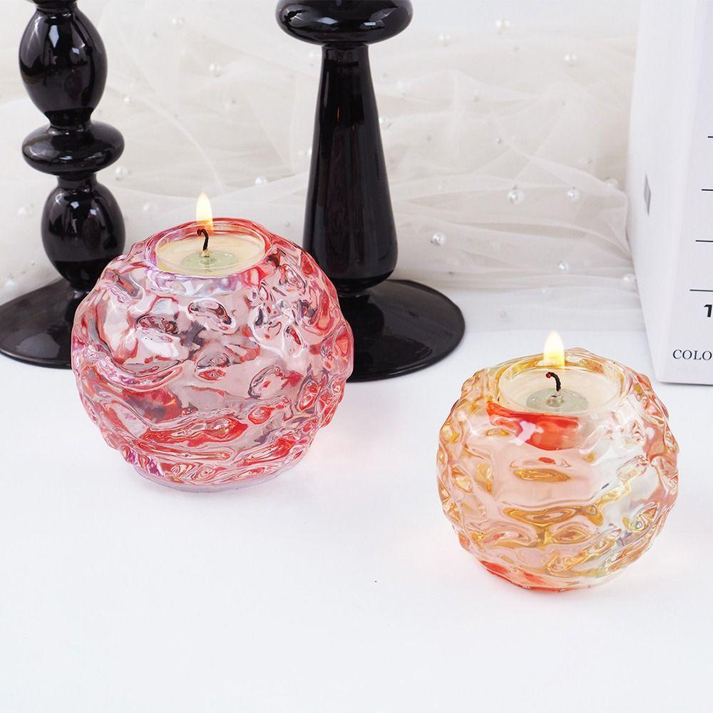 R-flower Candle Holder Silicone Mold Cetakan Resin Ornamen Desktop Bentuk Teratai Baru