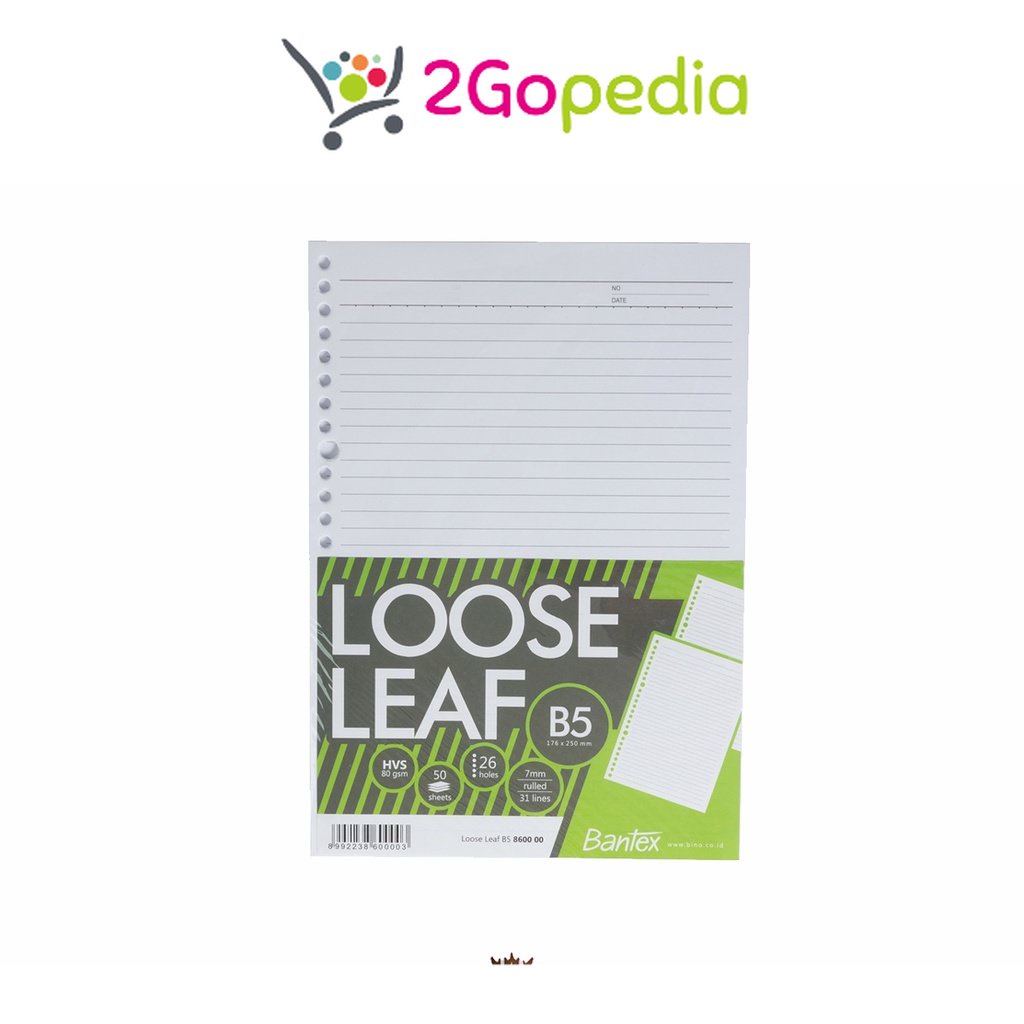 

Bantex - Loose Leaf Paper B5 80 gsm 50 Sheets 26 Holes 8600 00 Grosir Murah Atk