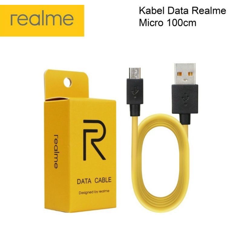 Kabel Data Realme Type C / Micro Usb Cable Fast Charging Warna Kuning 1 Meter kabel charger casan universal