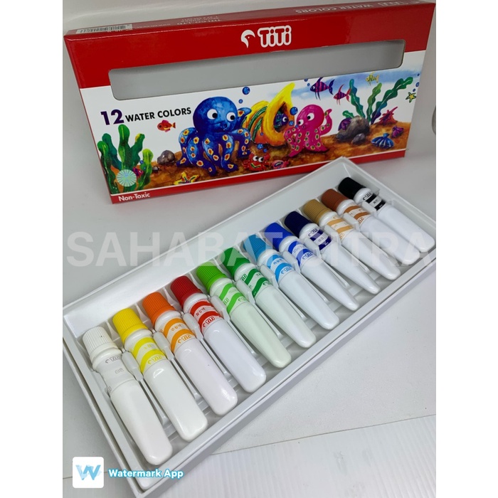 

Cuci Gudang Cat Air 12Colour 6Ml Titi Murah