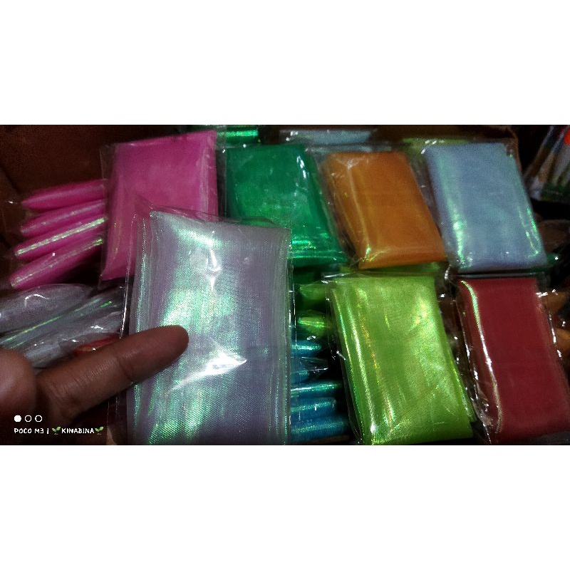KAIN ORGANDI PELANGI - KAIN PANCING  KAIN BUNGKUS UDANG UDANGAN APOLO - KAIN SABIKI - KAIN SUTRA - K