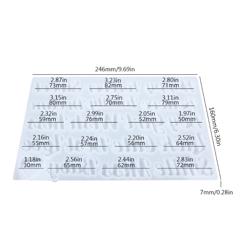 Siy Cetakan Resin Bentuk Huruf Alfabet Bahan Silikon Untuk DIY Craftgantungan Kunci