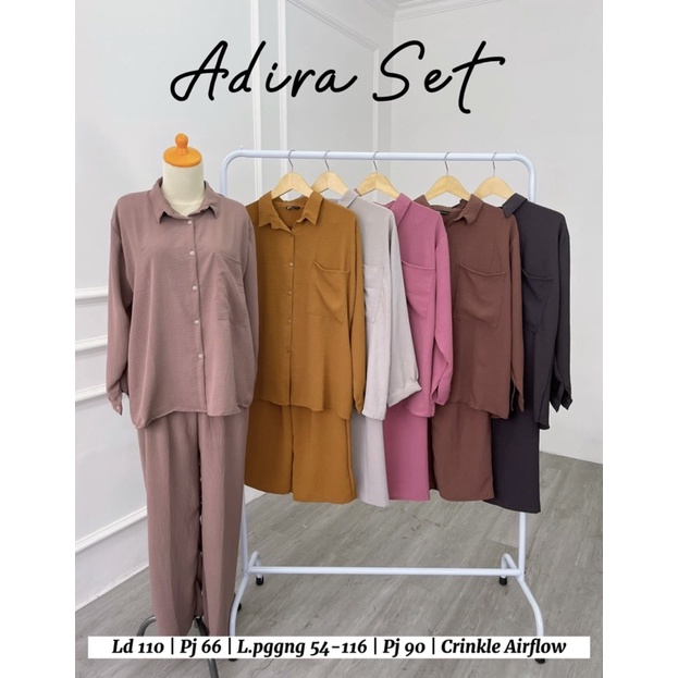 ADIRA SET ONE SET CRINKLE POLOS SETCEL CRINKLE LEMBUT