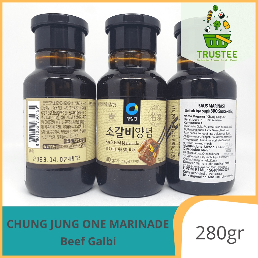 Chung Jung One Beef Galbi Marinade Sauce / Saus BBQ Ribs Korea 280gr