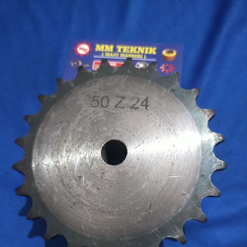 Sprocket RS 50 x 24 T Gear Rantai Single Gir gigi Z 24T RS50 -1 50Z24 50X24T 50-1 tipe B Sproket spr 50-24T 50x1x24T 50-1-24T