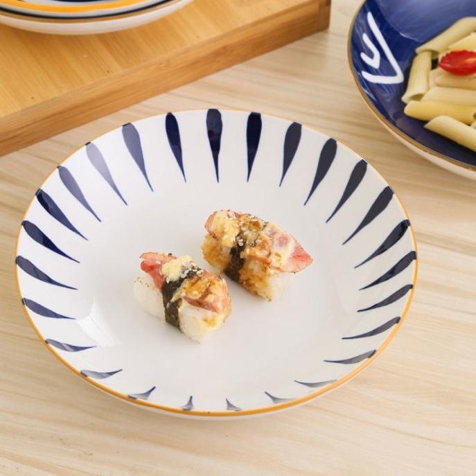 Harga Termuraah Piring Keramik Jepang / Piring Keramik / Piring Makan Keramik/ Bulat Modern 20cm