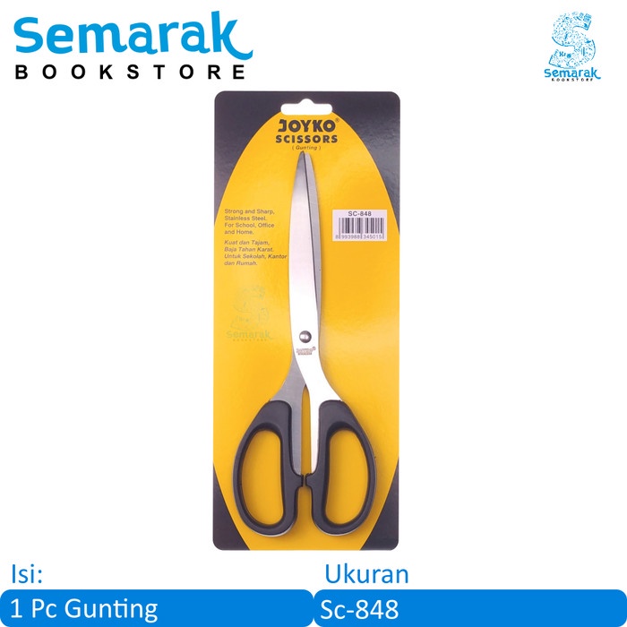 

Hemat Joyko Sc-848 Scissors Gunting Stainless Steel Besar [1 Pc] Promo