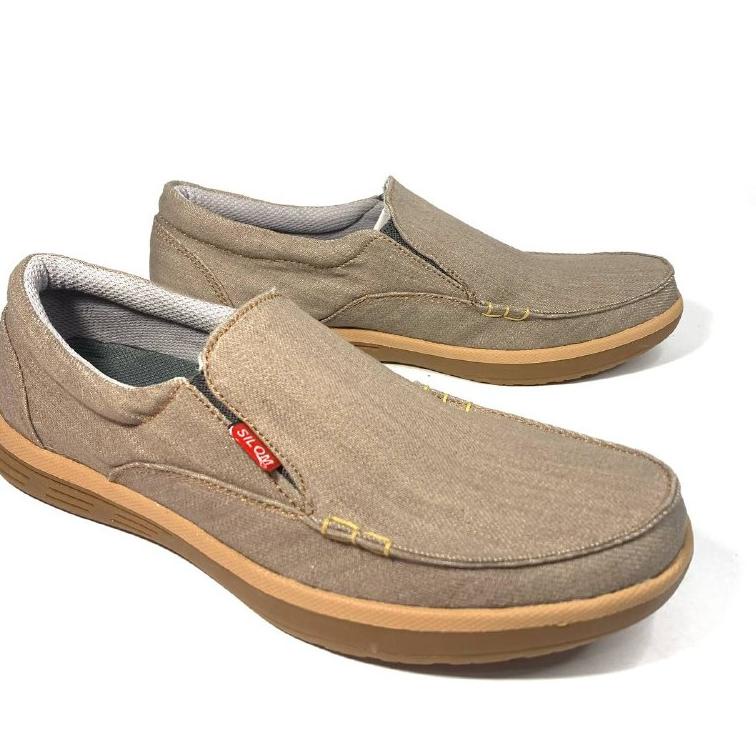 [KODE J921] Sepatu casual pria sepatu slip on bahan levis sepatu pria wanita size 38-43