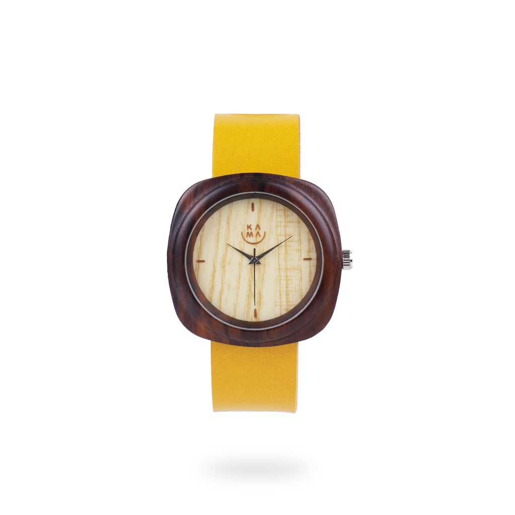 Kama Watch 2.0 Jam Tangan Kayu Sonokeling Dial Putih