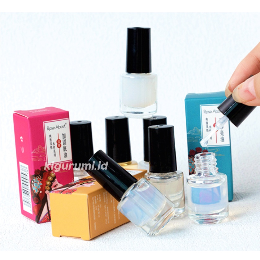 ROSE ABOUT 5 ml Top Coat Base Coat Matte Perawatan Kuku KU047