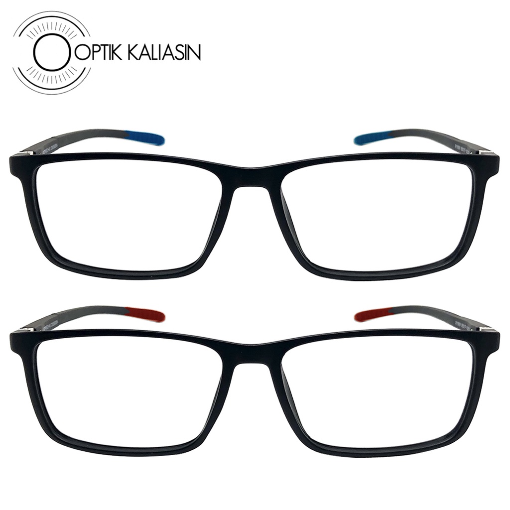 OPTIK KALIASIN - Frame Kacamata sporty pria kotak lebar pegas minus plus anti radiasi photochromic 9