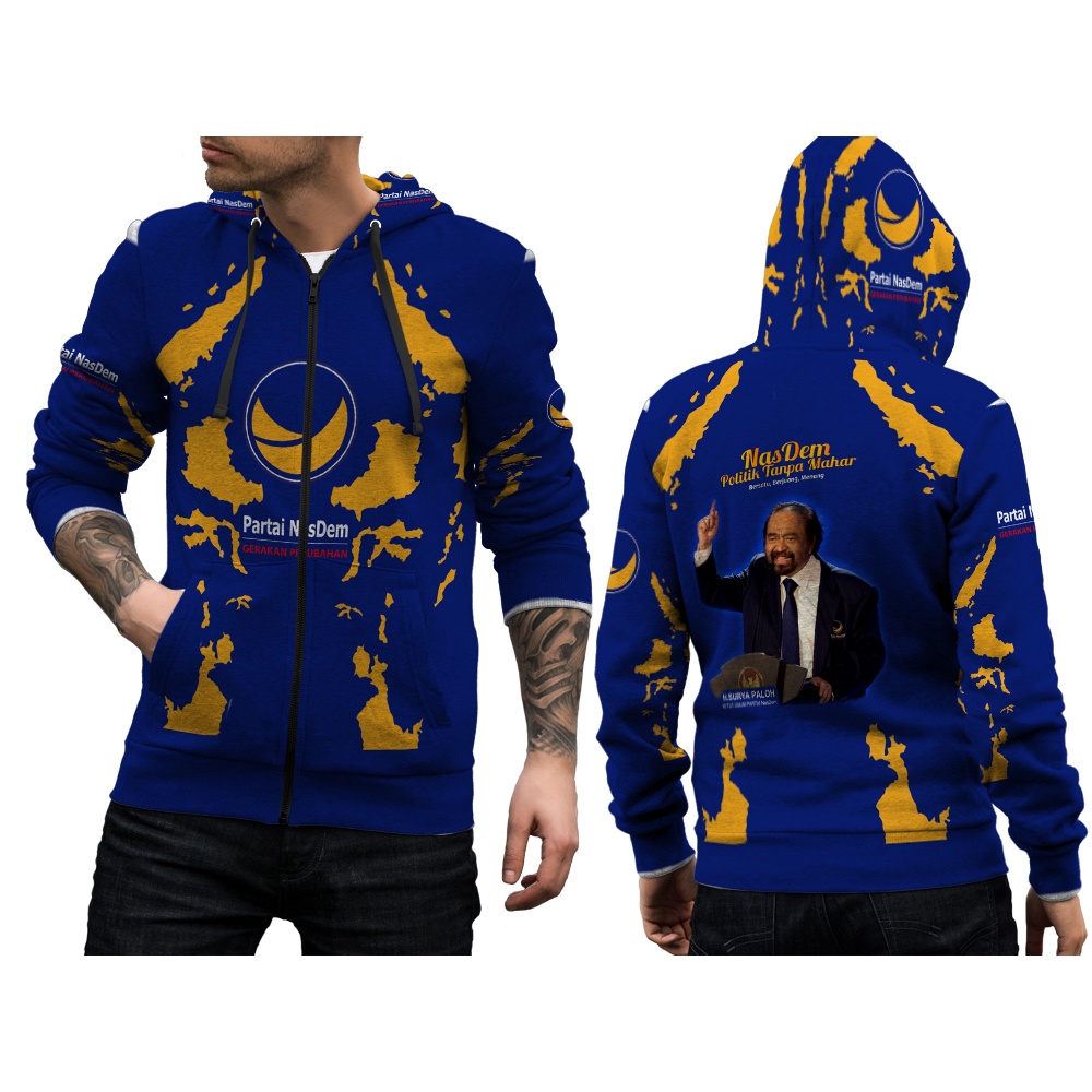 JAKET Nasdem / Jaket Custom Keren Premium Partai Nasdem / Jaket Partai Nasdem Nasional Demokrat