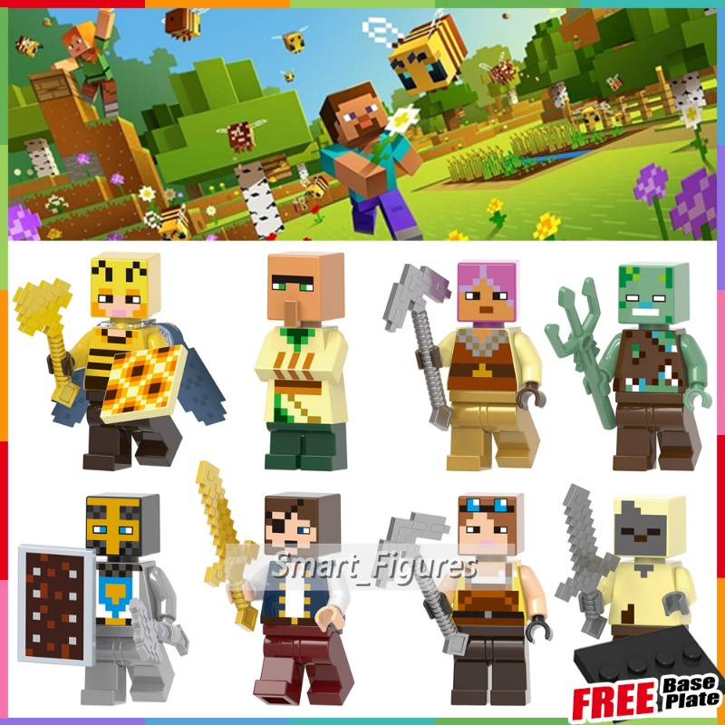 Mainan Figurin Mini Karakter Minecraft Honey Picker X0310