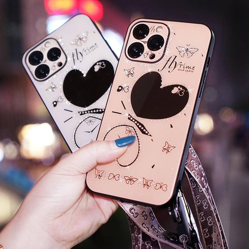 Case Bahan TPU Dengan Cermin Makeup Untuk iphone 14 13 12 11 Pro Max Plus Mini 12 Mini 14 Plus