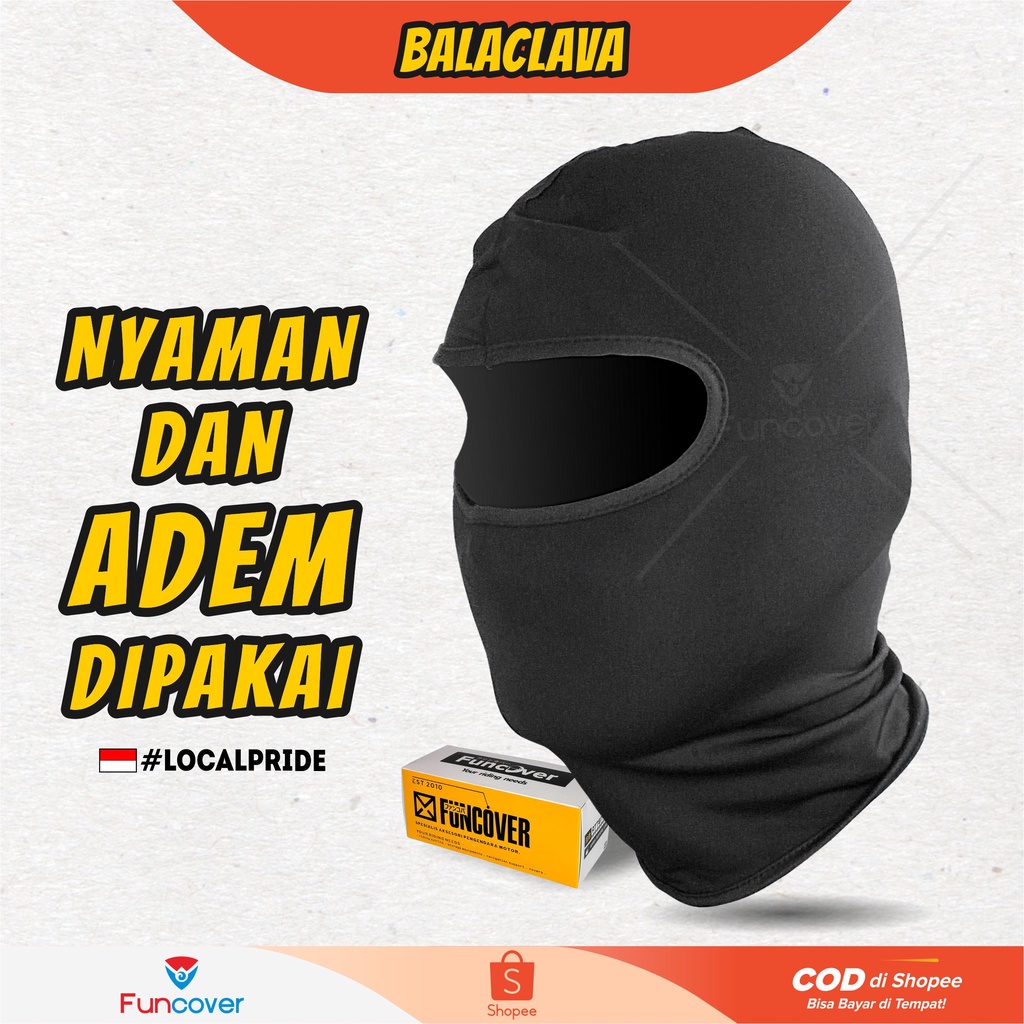 Masker ninja mask balaclava  Full Face Hitam Funcover