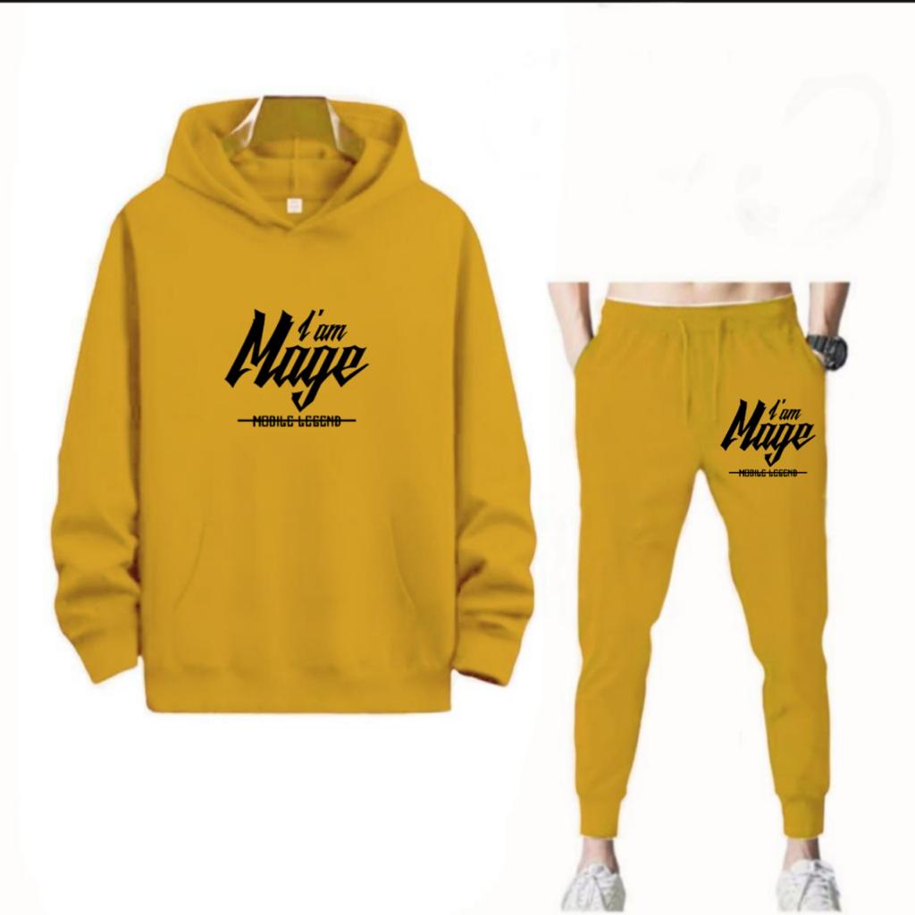 SETELAN PRIA HOODIE I AM MAGE DAN CELANA JOGGER MURAH TERLARIS