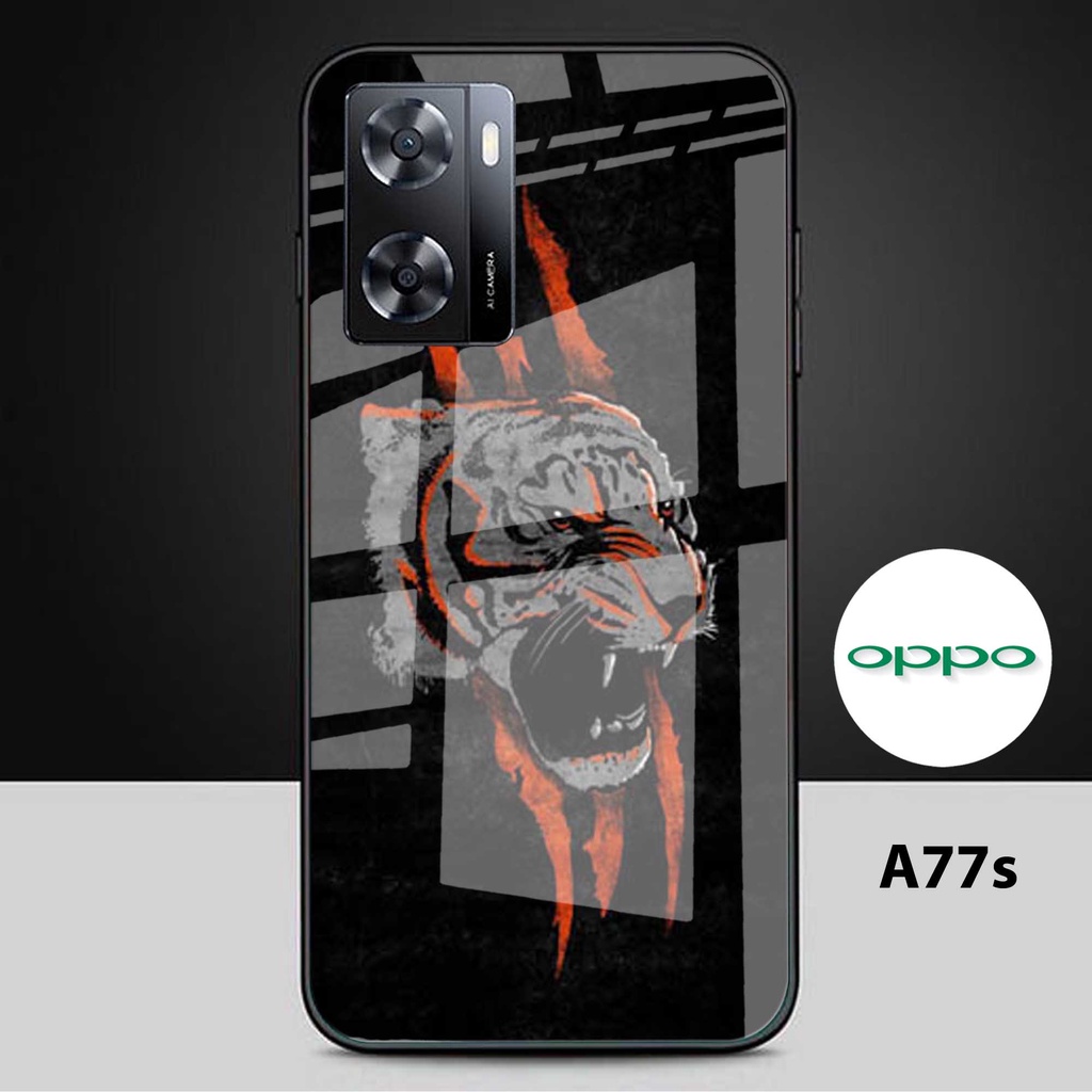 [N46] Softcase Glass Kaca Oppo A77s - Case HP Oppo A77s - Casing HP Oppo A77s