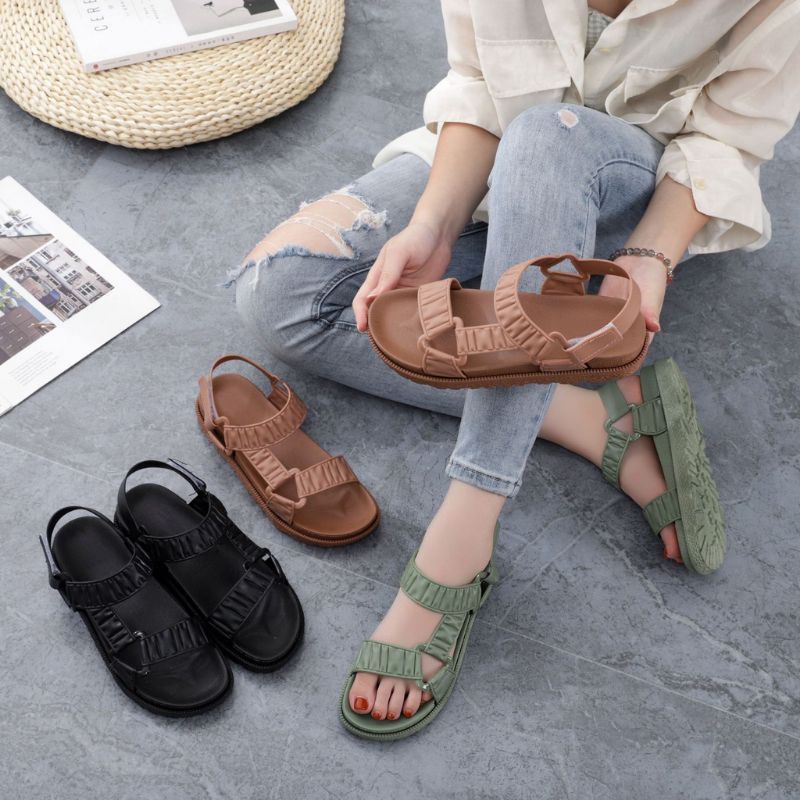 sandal gunung cewe sandal tali wanita YUTU Korean style SENDAL KASUAL WANITA