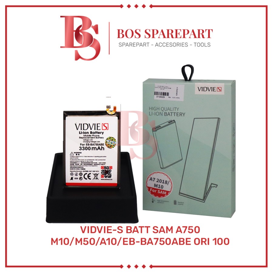 VIDVIE-S BATERAI SAMSUNG A750 / M10 / M50 / A10 / EB-BA750ABE ORI 100 / BATTERY / BATRE