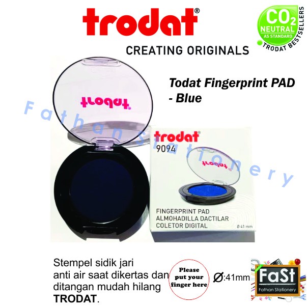 

Hot Sale Stampel Sidik Jari / Fingerpad Trodat 9094 Warna Biru Original Diskon