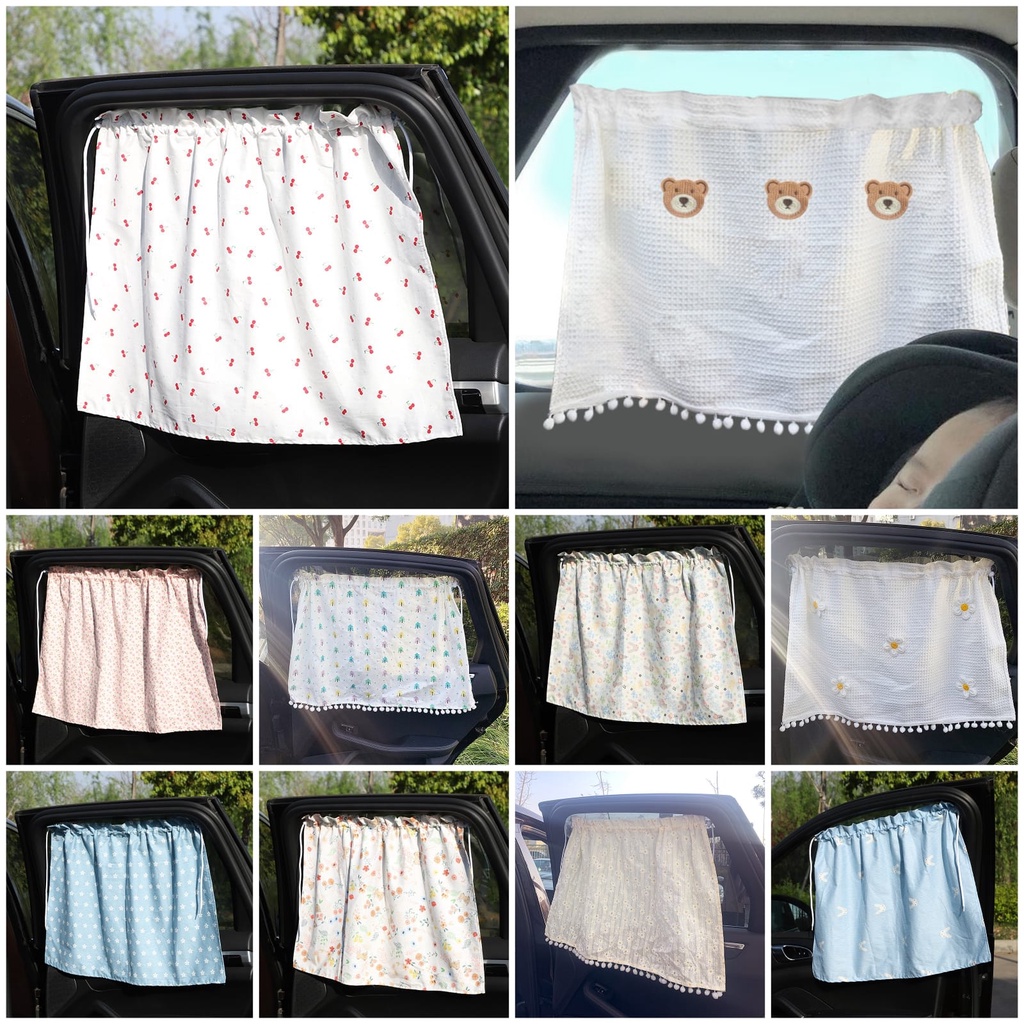 Gorden mobil anti UV sun screen / penutup jendela portable mobil / car window curtain / Tirai mobil