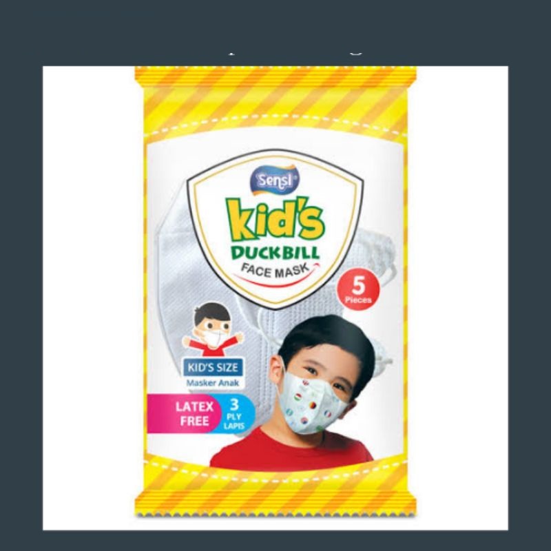 Masker Sensi Duckbill Anak / Kids 5pcs Sachet