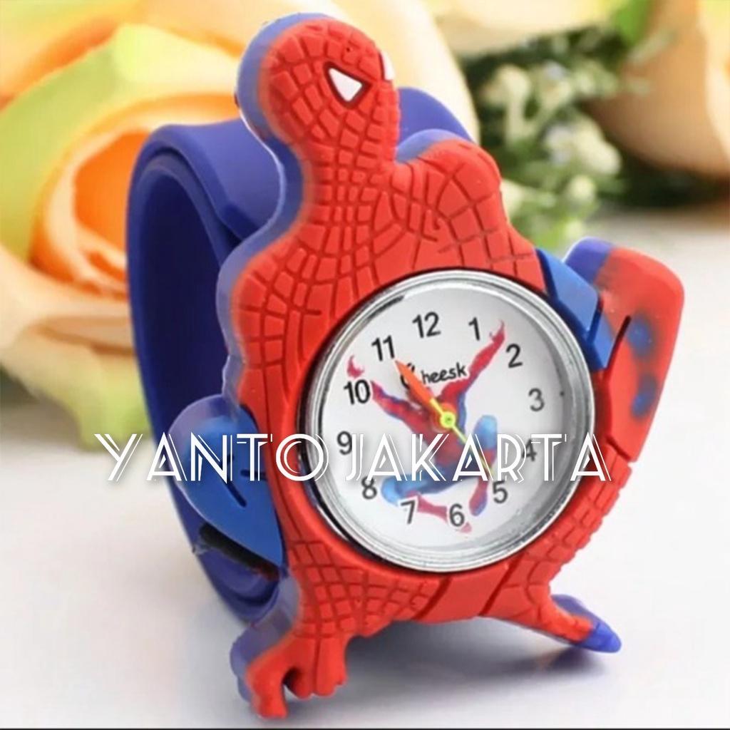 JAM TANGAN ANAK LAKI LAKI KARAKTER SPIDERMAN UMUR 3-10 TAHUN