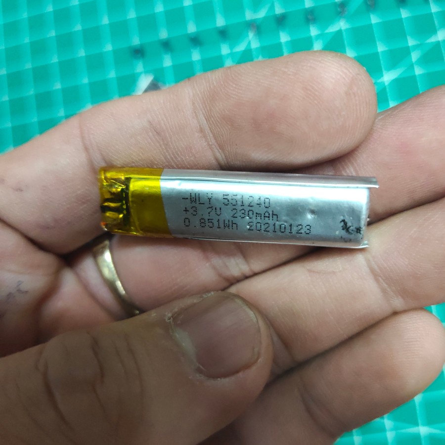 Baterai universal 551240 ukuran 12mm x 40mm BEKAS/SECOND MANTUL