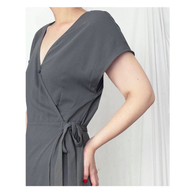 mnki wrap simple elegant dress