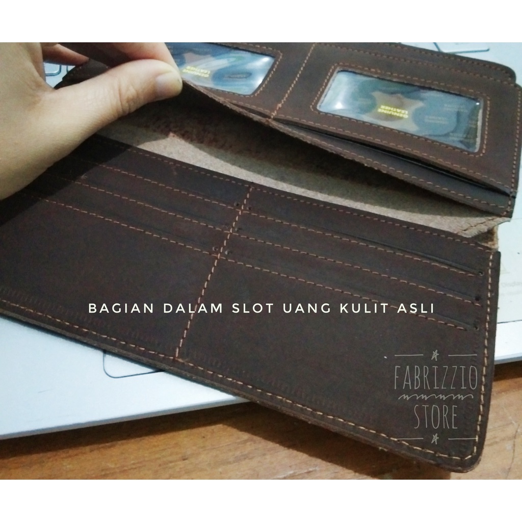 dompet panjang pria kulit asli