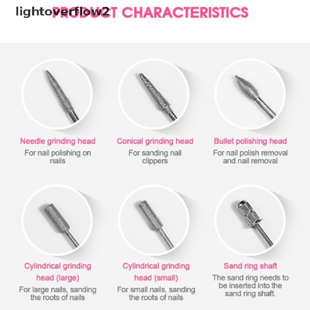 (lightoverflow2) Mesin Kikir Kuku Elektrik Portable Untuk Manicure / Pedicure