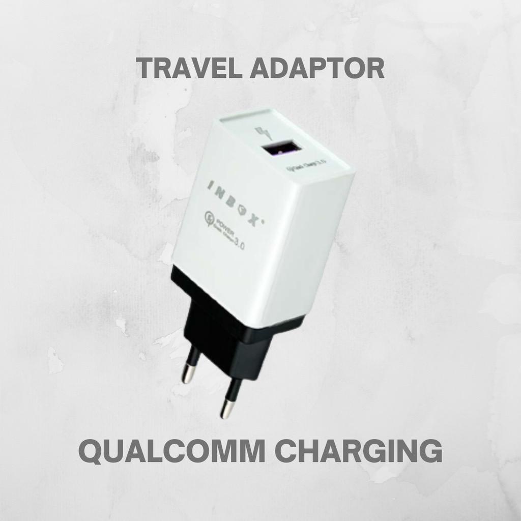 Kepala charger pegisian daya cepat 3A INBOX QA-01 Quick Charge Adaptor Handphone Garansi Resmi 1 Tahun