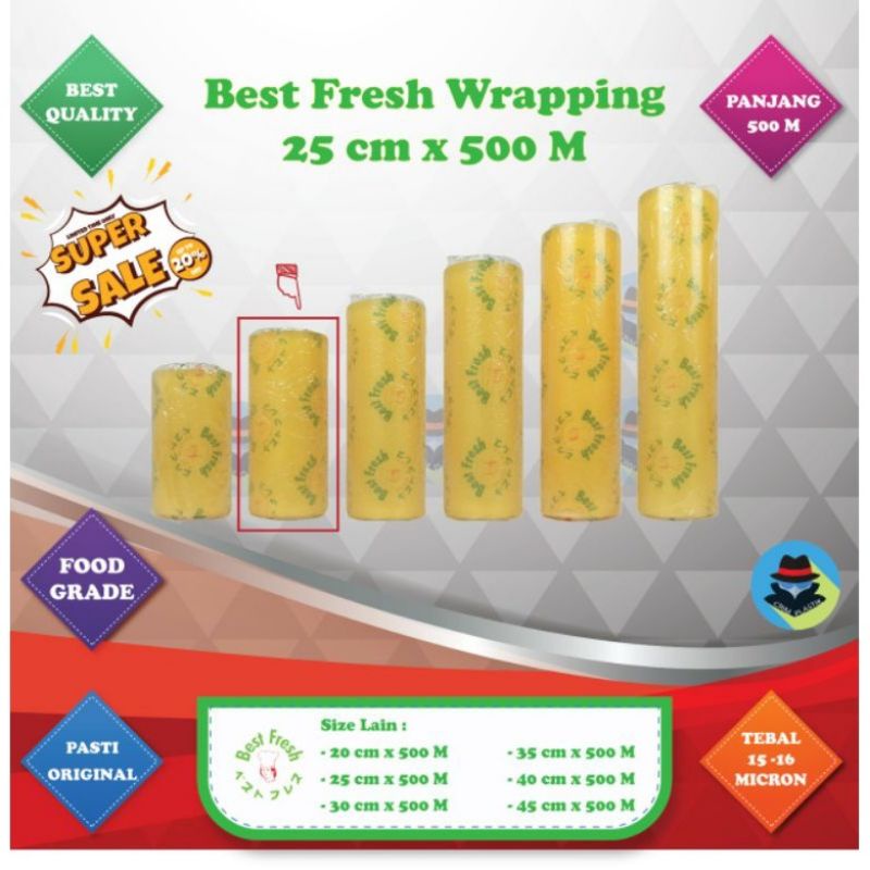 Plastik Wrapping Best Fresh 30cm x 500meter