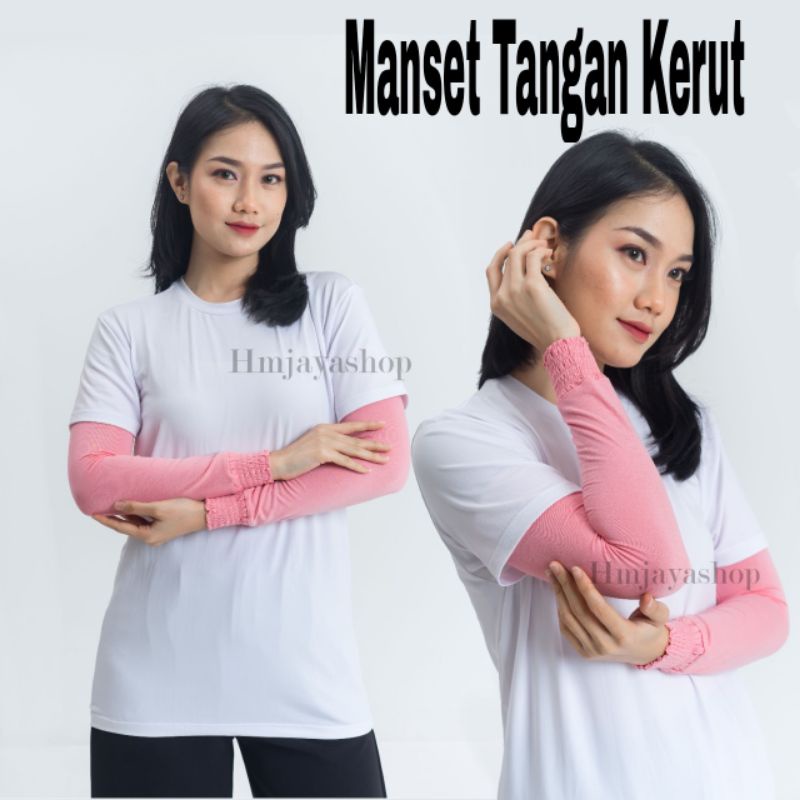 Manset Tangan Panjang Kerut Mangset Lengan Kerut
