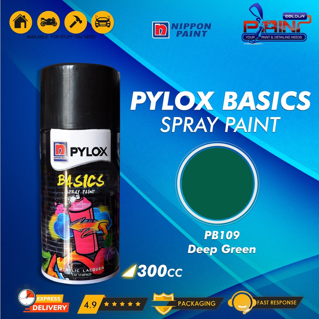 Cat Semprot Nippon Paint PYLOX BASICS 300cc - PB109 Deep Green