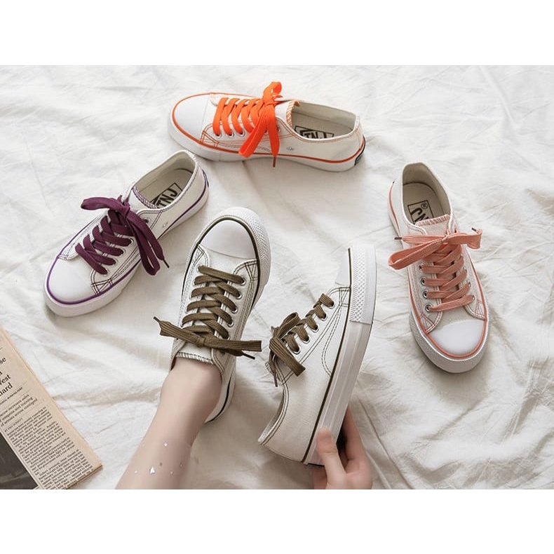 GROSIRTAS &quot;LS&quot; LV0170 Sepatu Sneakers Wanita import Bahan Kanvas TNJ