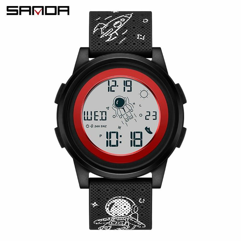 VIRAL SANDA 2122 Jam Tangan Pria Wanita Digital EL Backlight Sport Watch Anti Air