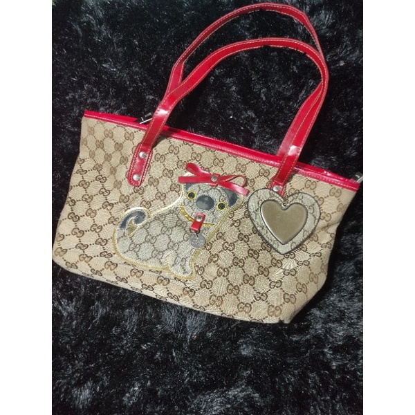 Preloved Gucci Tote Bag Pug Edition KW Premium Red