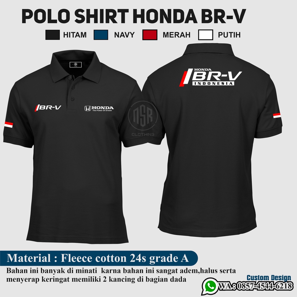 POLO HONDA BRV /BAJU POLO BRV /KAOS BRV . Free Custom